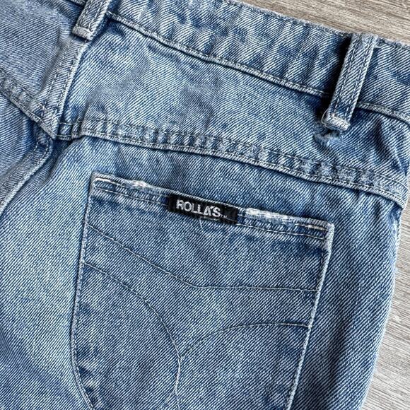 Rolla's Distressed Bootcut Jeans Womens 26x28 100% Cotton Light Wash Denim - Picture 7 of 12